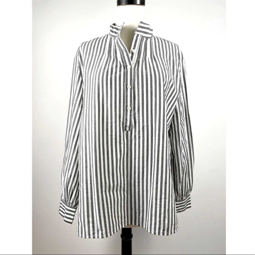 Gap Navy Striped Popover Shirt Top